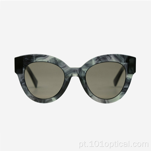 Óculos de sol feminino Cat Eye Acetate da moda